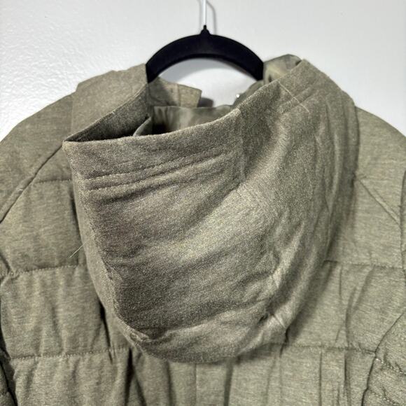 Be Boundless Women's Green Quilted Puffer Winter Jacket - Small - Hooded Coat - Picture 6 of 7